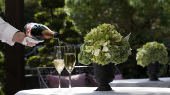 Garden Room Terrace Champagne for two