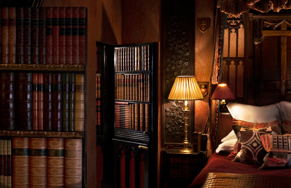 The bed in The Library Suite in The Witchery