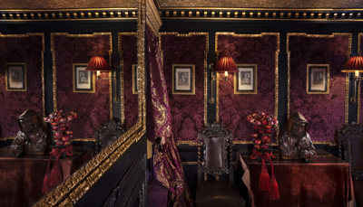 Decor in The Armory Room at The Witchery