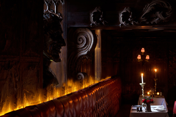 Seating in The Witchery in Edinburgh