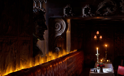 Seating in The Witchery in Edinburgh