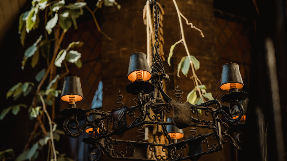 Decor in the Secret Garden in The Witchery