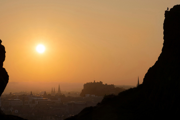 Wide shot of Edinburgh