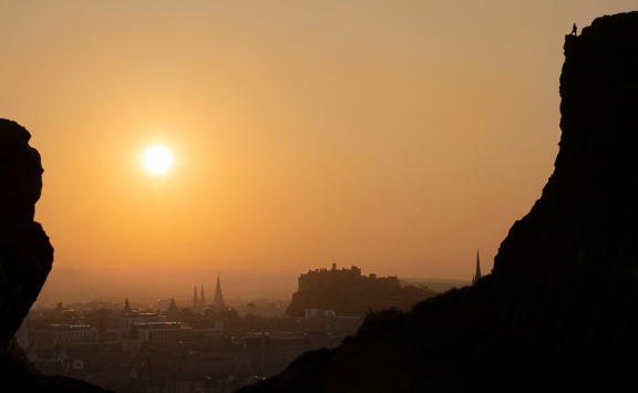 Wide shot of Edinburgh