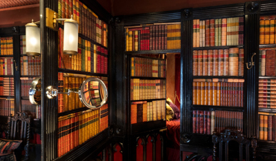 Wide shot of the Library room in The Witchery in Edinburgh