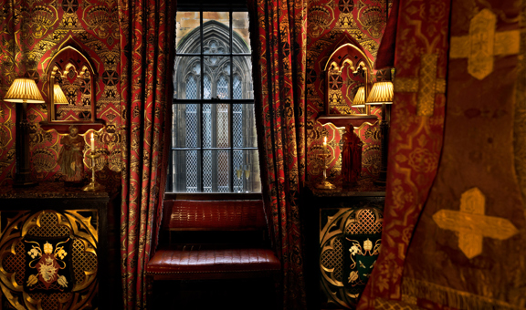 Sitting are in The Vestry at The Witchery