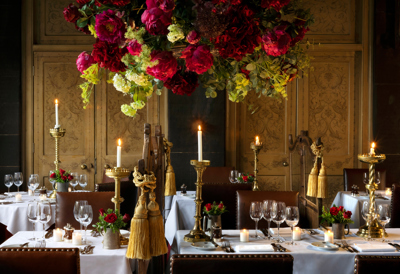 Tables in the Secret Garden in The Witchery