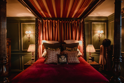 Bed in The Guardroom in The Witchery in Edinburgh