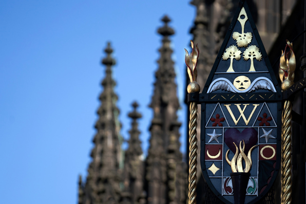 Picture of the Witchery Sign in Edinburgh close up